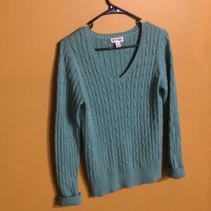ST. JOHNS BAY Classic Cable Knit Sweater - Size M